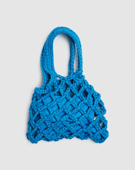 Cage Crochet Mini Bag Blue