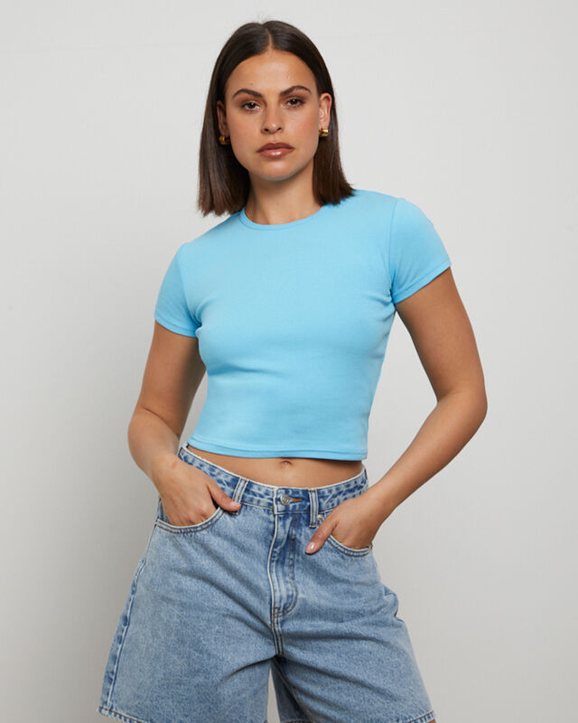 Baby Tee in Azure Blue, hi-res image number null