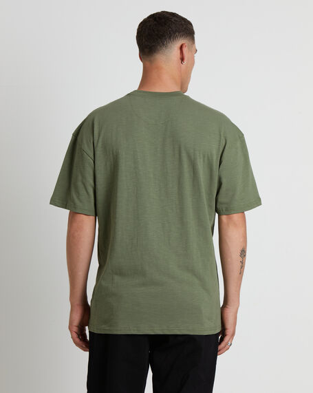 Break It Down Short Sleeve T-Shirt in Moss Stone Green