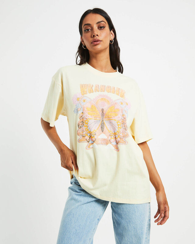 Slouch Short Sleeve T-Shirt in Butterfly Natural, hi-res image number null