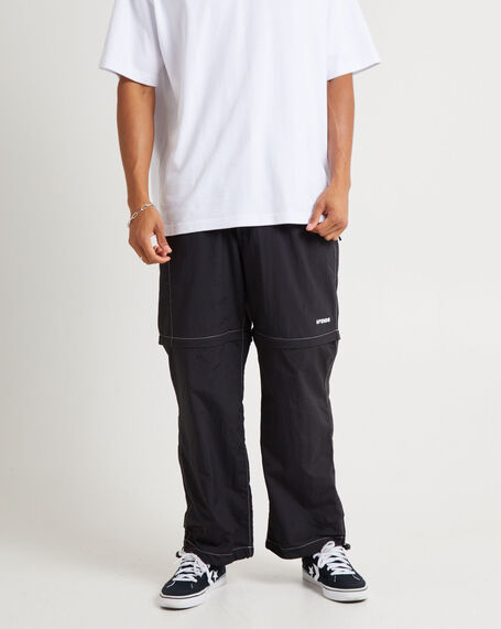 VALLEY RECYCLED ZIP OFF SPRAY PANT BLACK