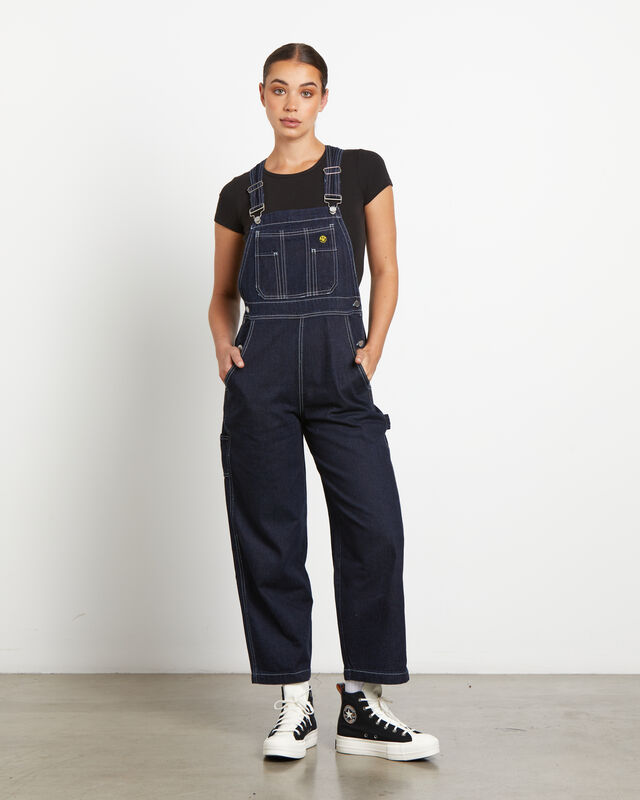 Heavenly People Overalls in Raw Denim Blue, hi-res image number null