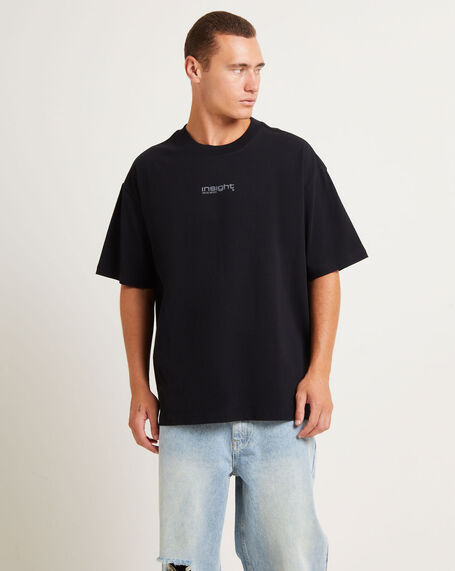 Corp Oversized Short Sleeve T-Shirt in Black