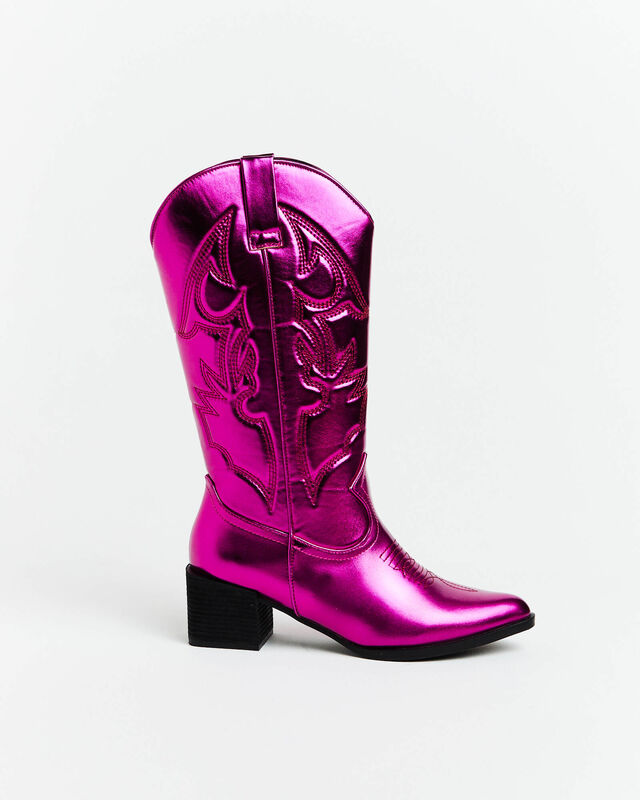 Ranger Cowboy Boot in Metallic Pink, hi-res image number null