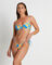 Ruched Underwire Bra Bikini Top in Azure