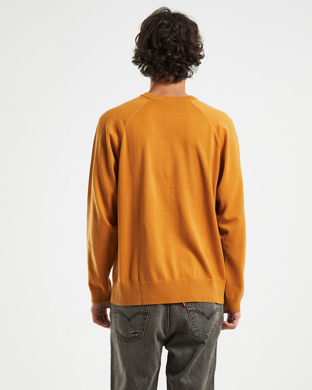 Farming Recycled Knit Crewneck Sweater in Mustard Yellow, hi-res image number null