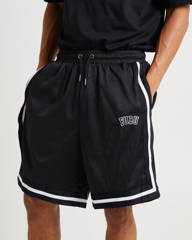 Varsity Mesh Shorts Black/White, hi-res image number null