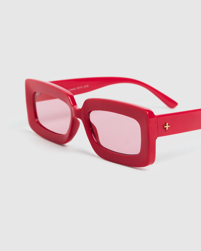 Blurred Sunglasses Raspberry/Rose Tint Lens, hi-res image number null