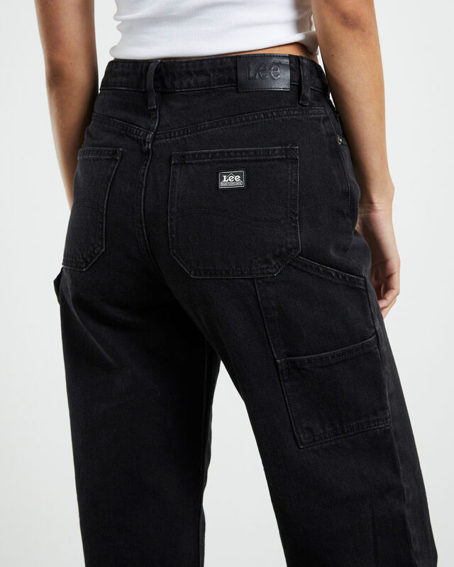 90s Mid Baggy Jeans Record Black, hi-res image number null