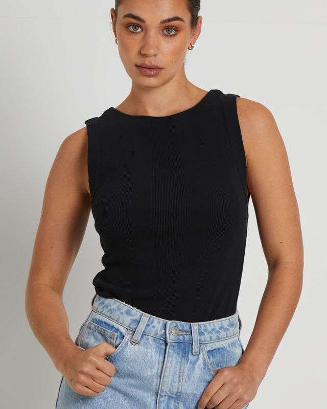 Frenchie 90s Top in Black, hi-res image number null