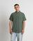 Men At Work Oxford Short Sleeve Shirt in Thyme Green