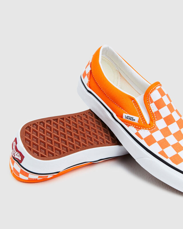 Classic Slip-On Sneakers Checkerboard Orange Tiger/True White, hi-res image number null