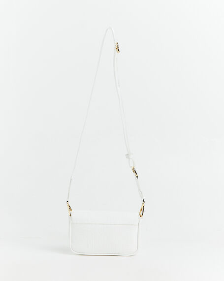 GP Exclusive - Lucky Croc Crossbody Bag White/Gold