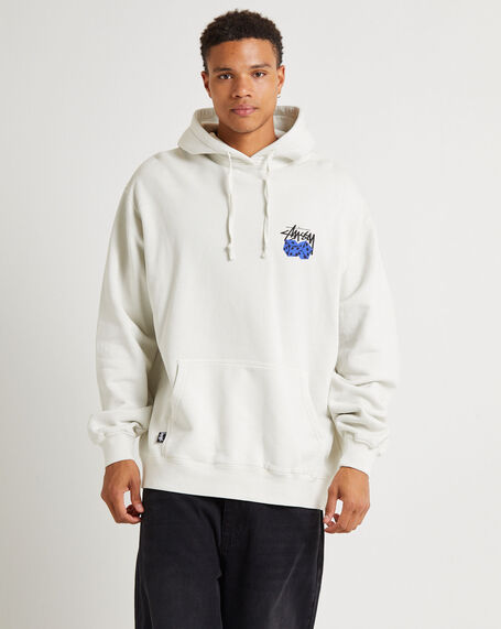 Pair Of Dice Fleece Hoodie Washed White