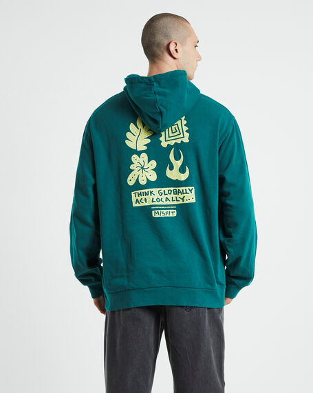 Global Acts 50-50 Hoodie Storm Green