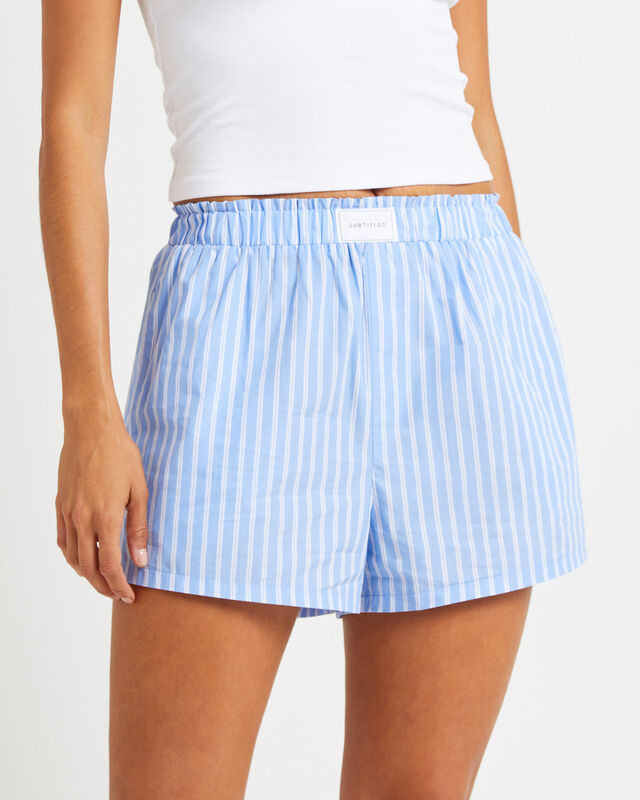 Poppy Poplin Stripe Shorts, hi-res image number null