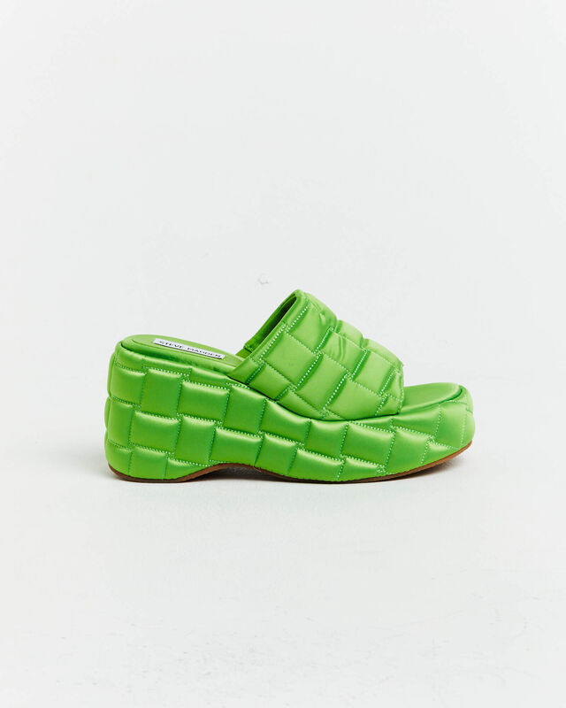 LA VOOM Satin Sandals in Green, hi-res image number null