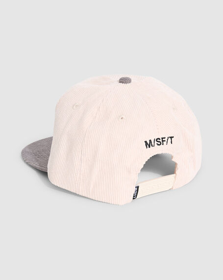 Moodtanks Snapback Cap in Thrift White