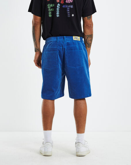 Solid 90 Cord Shorts Blue