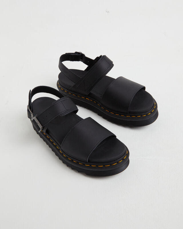 Voss Single Strap Sandals in Black, hi-res image number null