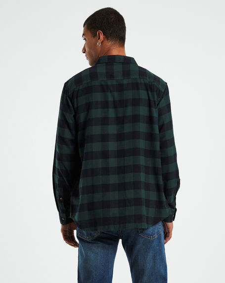 Cornell Woods Flannel Long Sleeve Shirt Spruce Green