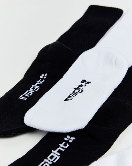 Core Crew Socks 2 Pack White/Black