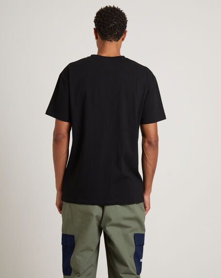 91 Emb Short Sleeve T-Shirt in Black