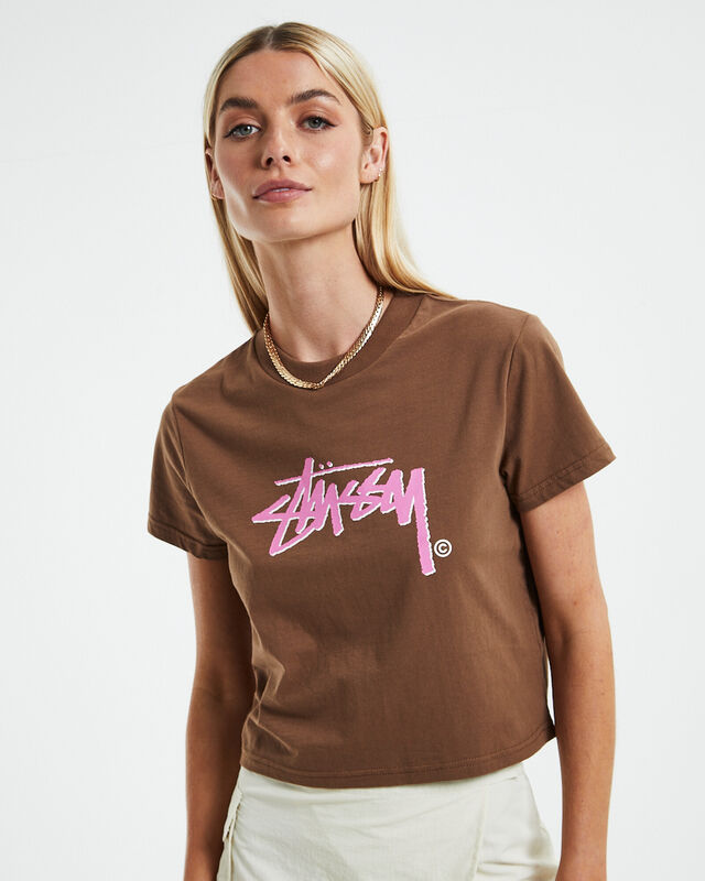 Shadow Stock Slim T-Shirt Chocolate Brown, hi-res image number null