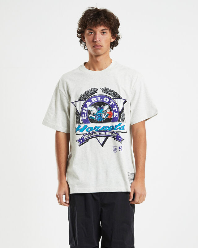 Bash T-shirt Charlotte Hornets Silver Marle, hi-res image number null