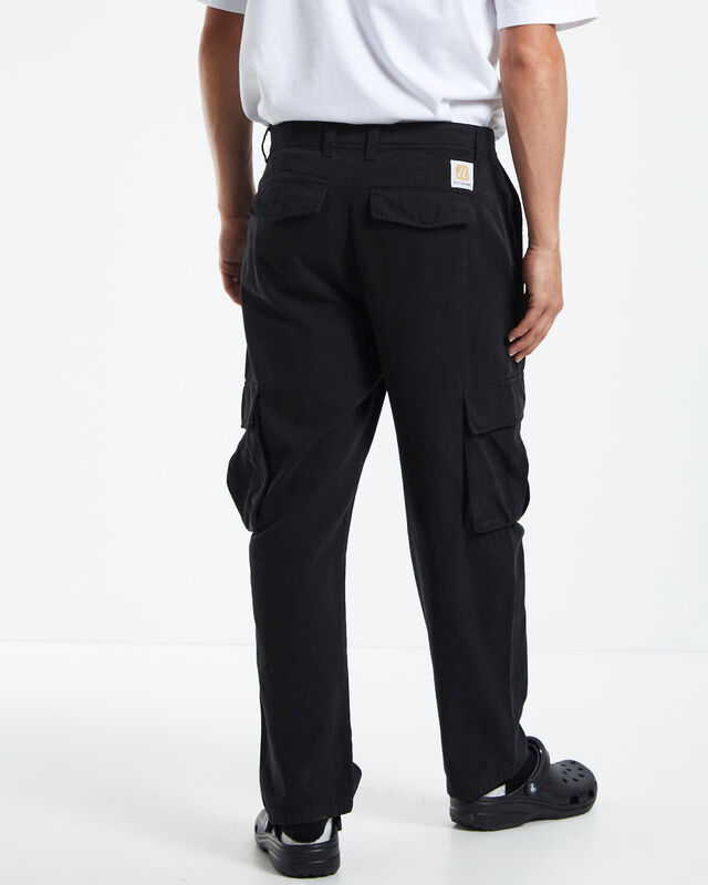 Green Onions Cargo Pants Washed Black, hi-res image number null