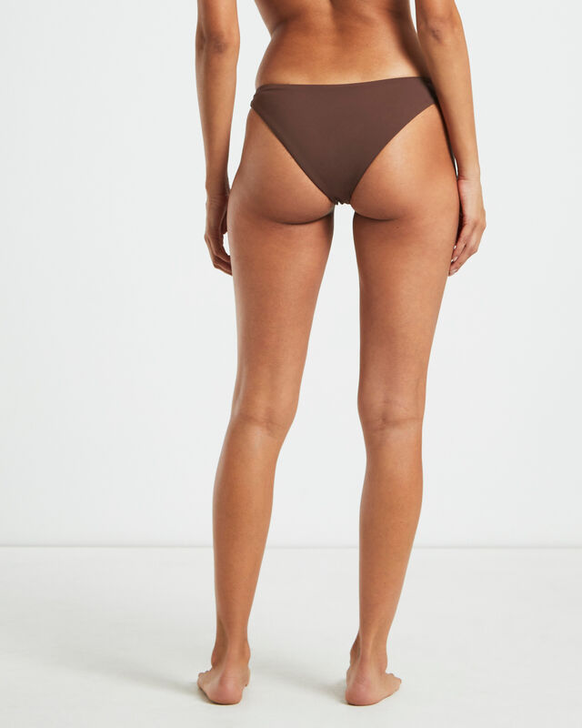 Low Waisted Classic Bikini Bottoms in Coffee Brown, hi-res image number null