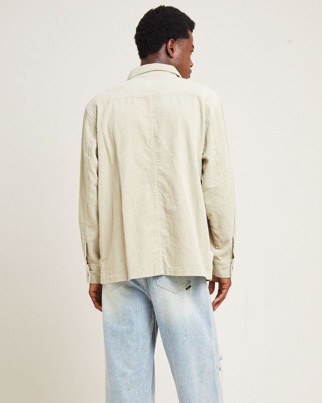 Conditions Cord Long Sleeve Overshirt Tan, hi-res image number null