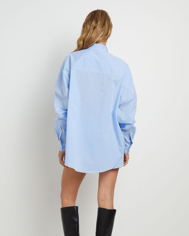 Matilda Long Sleeve Shirt in Blue, hi-res image number null