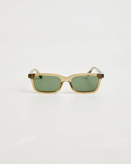 CBM Polished Sunglasses in Ochre Dark Green