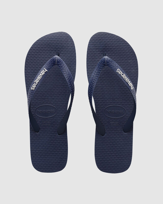 Rubber Logo Thongs Navy/White, hi-res image number null