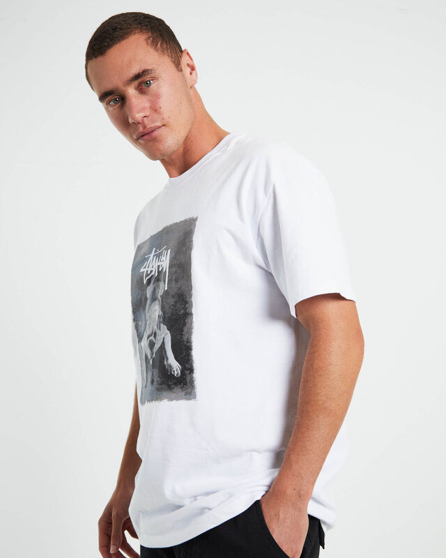 Bulldog Heavyweight Short Sleeve T-Shirt in White, hi-res image number null