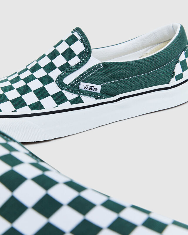 Classic Slip-On Sneakers Checkerboard Duck Green/White, hi-res image number null