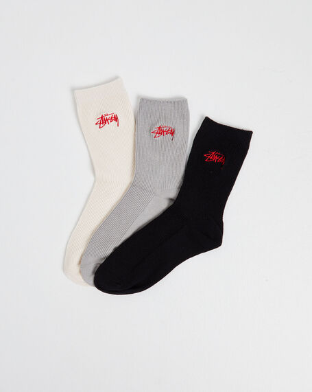 Stock Rib Socks 3 Pack