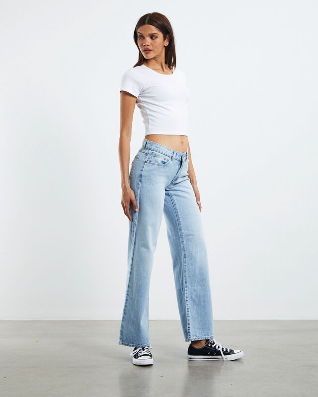 A 99 Low & Wide Jeans Kylie Organic Blue, hi-res image number null