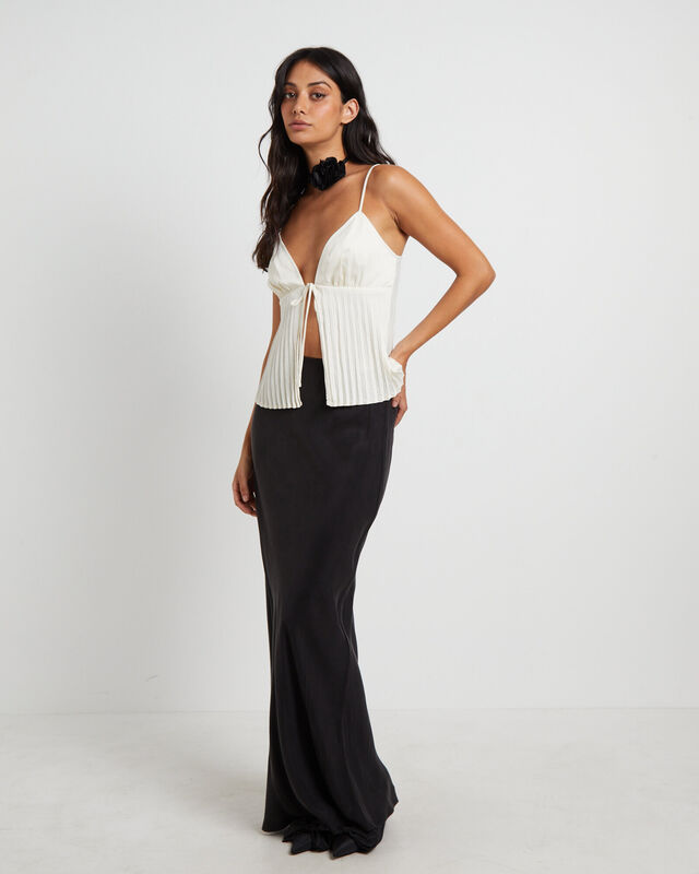 Rhea Pleated Top in Ivory, hi-res image number null