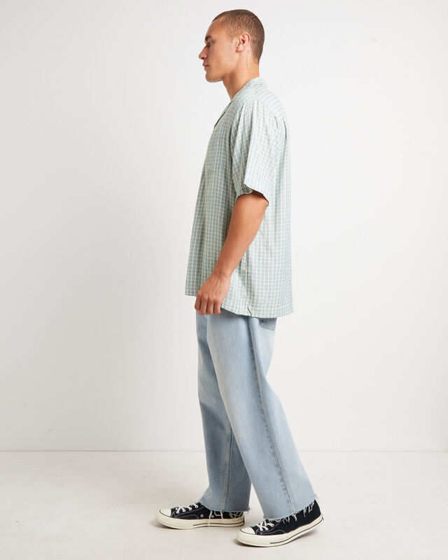 Bowler Short Sleeve Shirt in Moss Check, hi-res image number null