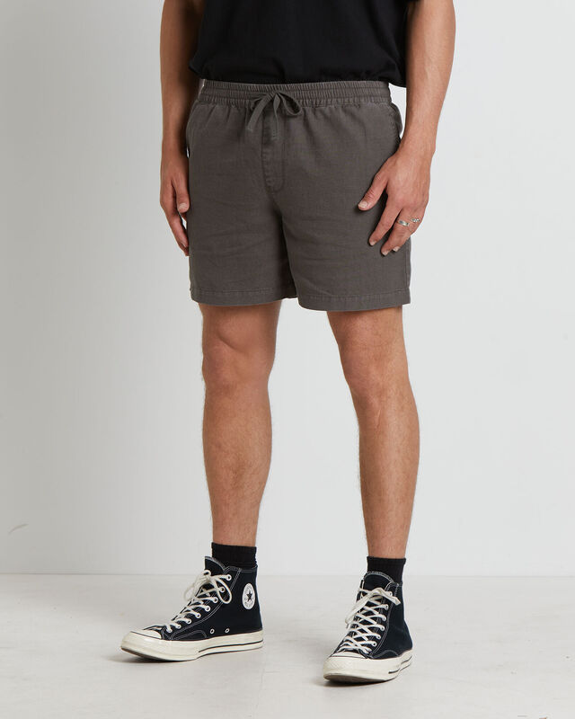 Puglia Linen Shorts in Muted Olive Green, hi-res image number null
