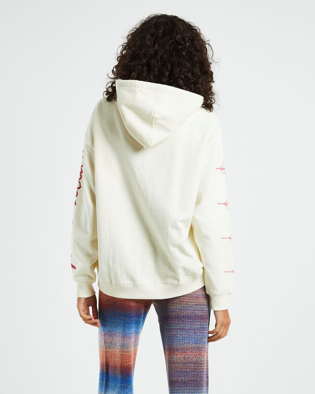 Are We Sleeping Oversized Hoodie White, hi-res image number null