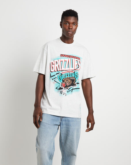 Grizzlies Abstract Short Sleeve T-Shirt in Silver Marle