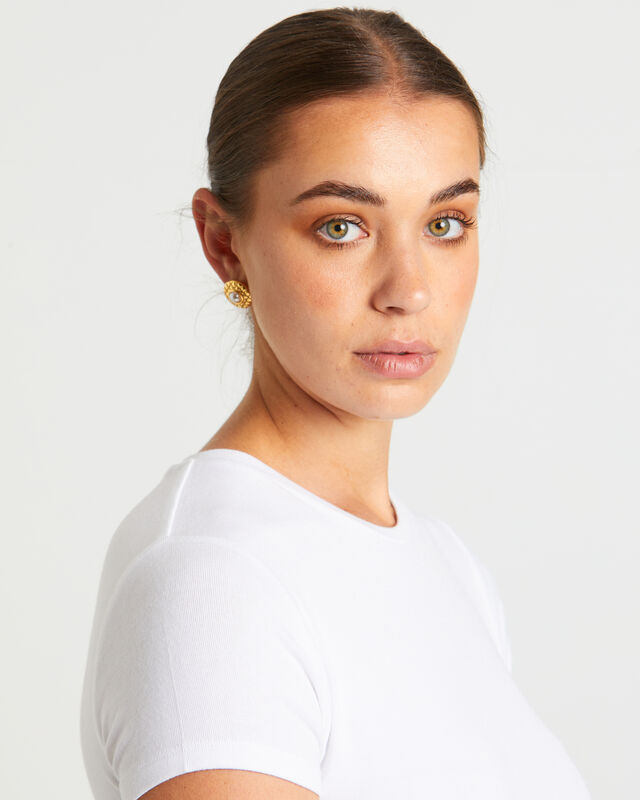 Marni Peral Stud Earrings in Gold, hi-res image number null