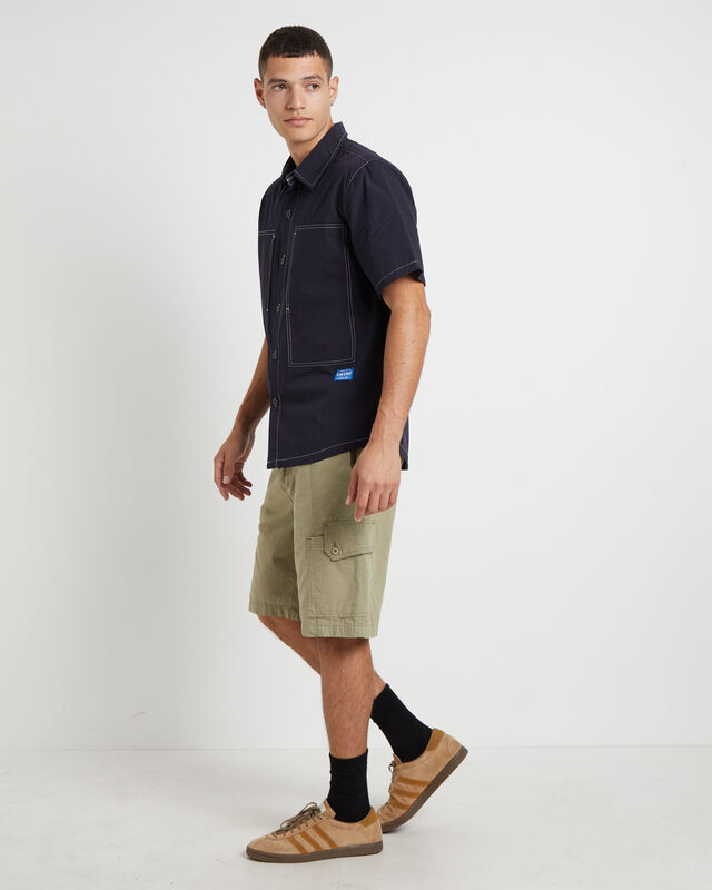 Cliff Short Sleeve Shirt in Navy, hi-res image number null