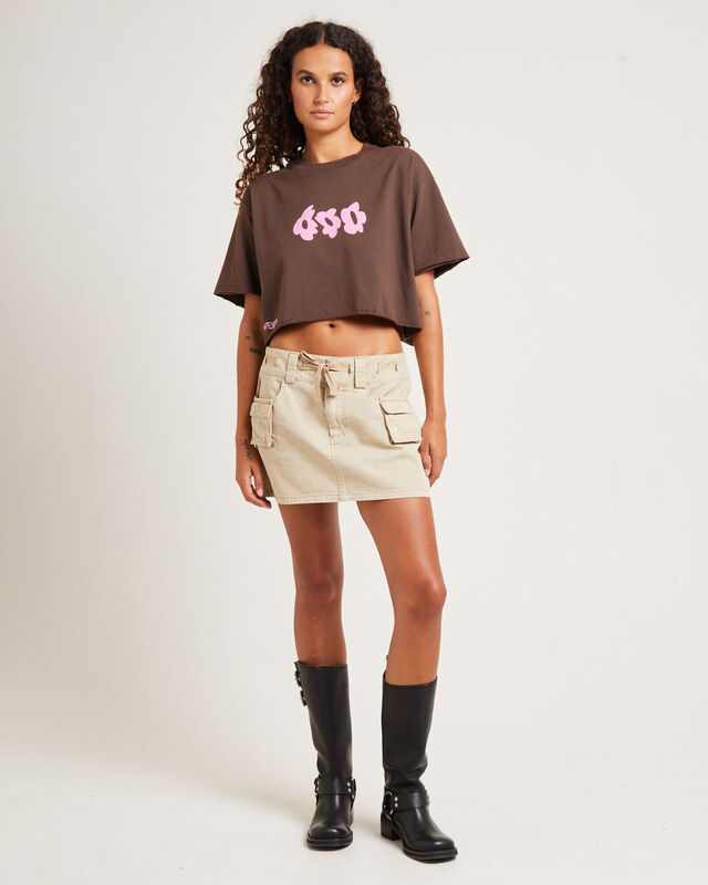 Codie Mid Rise Cargo Skirt Stone, hi-res image number null