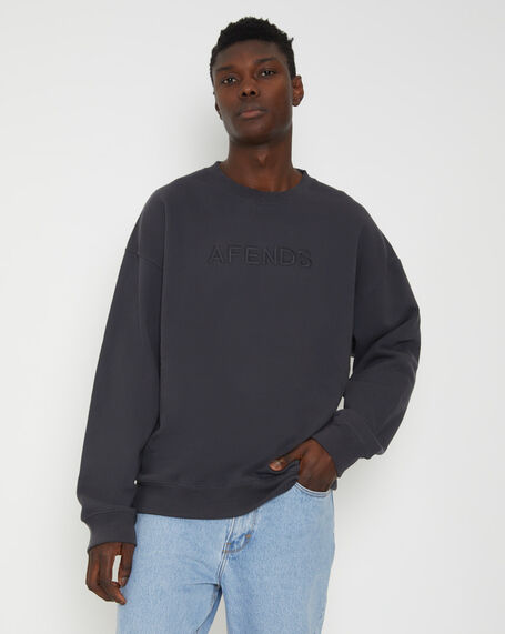Disguise Crew Neck Jumper in Charcoal
