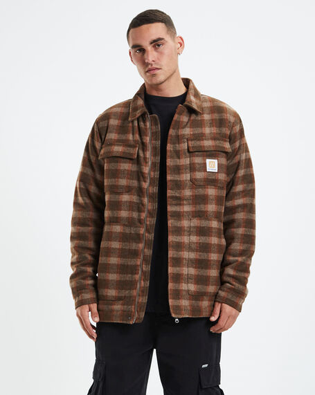 Parallels Work Check Jacket Brown