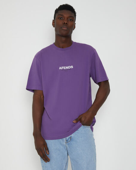 Vinyl Retro Fit Short Sleeve T-Shirt in Faded Purple